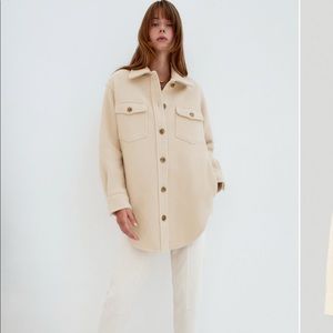 ARITZIA ganna jacket, Heather bone color (beige) 2XS